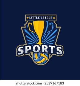 Volleyball logo design vector illustration, for volleyball club
