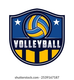 Volleyball logo design vector illustration, for volleyball club