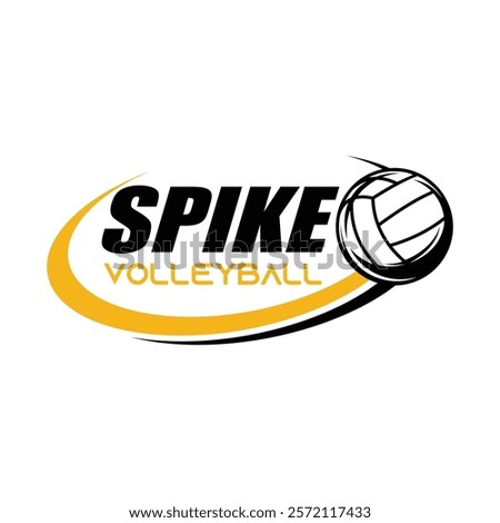 Volleyball logo design vector Illustration