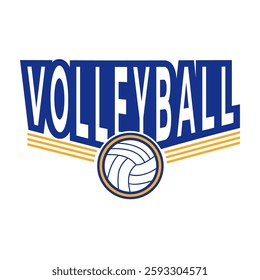 volleyball logo design vector. Volleyball sport vector logo icon