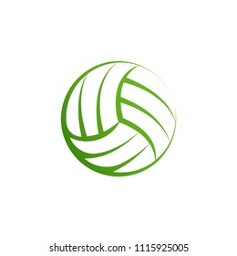 Volleyball logo element, vector volley ball icon, isolated sport sign template. Summer beach ball, vector illustration on white background.