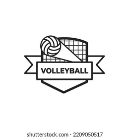 Volleyball Logo Emblem Club Badge Design Stock Vector (Royalty Free ...