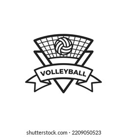 Volleyball Logo Emblem Club Badge Design