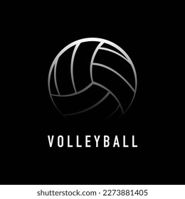 Volleyball logo, emblem, icons, designs templates with volleyball ball and shield on a light background