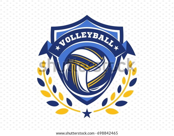 Volleyball Logo Emblem Icons Designs Templates Stock Vector (Royalty ...