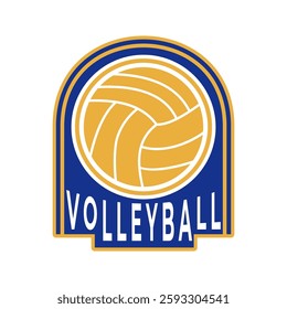 Volleyball logo emblem vector design. Volleyball logo icon