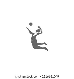 Volleyball logo icon design illustration