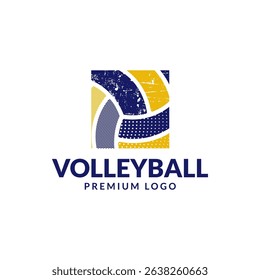 Volleyball logo icon design retro vintage vector template