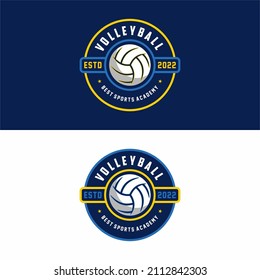 Volleyball logo icon design, sports badge template. Vector illustration