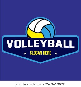 Volleyball logo icon design, sports badge template. Vector illustration