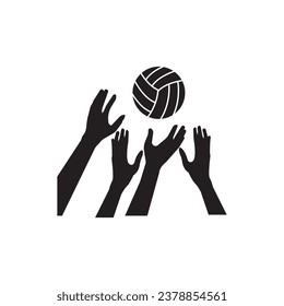 Volleyball logo icon design vector illustration