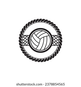 Volleyball logo icon design vector illustration