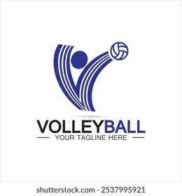 Volleyball logo icon design vector template, Modern design, isolated on white background, can use for Volleyball Championship Logo