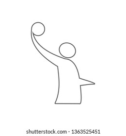 volleyball logo icon. Element of Sport for mobile concept and web apps icon. Outline, thin line icon for website design and development, app development