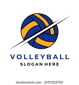Volleyball logo icon. Simple volleyball sports logo design icon vector