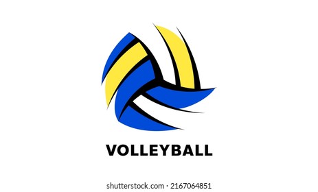 Volleyball logo isolated on white background, illustration Vector EPS 10, can use for  Volleyball Championship Logo