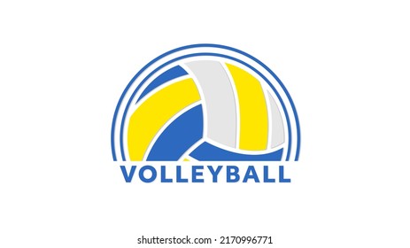 Volleyball logo isolated on white background, illustration Vector EPS 10, can use for  Volleyball Championship Logo