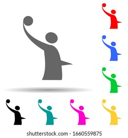 volleyball logo multi color style icon. Simple glyph, flat vector of sport icons for ui and ux, website or mobile application