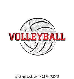 volleyball logo on white background.