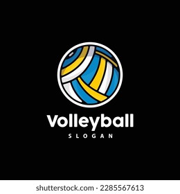 Volleyball Logo, Sport Simple Design, World Sports Tournament Vector, Illustration Symbol Icon