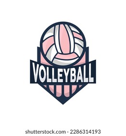 Volleyball Logo, Sport Simple Design, World Sports Tournament Vector, Illustration Symbol Icon