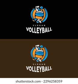 Volleyball Logo, Sport Simple Design, World Sports Tournament Vector, Illustration Symbol Icon