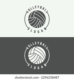 Volleyball Logo, Sport Simple Design, World Sports Tournament Vector, Illustration Symbol Icon