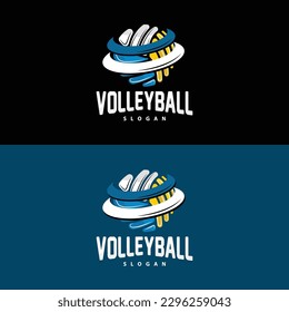 Volleyball Logo, Sport Simple Design, World Sports Tournament Vector, Illustration Symbol Icon