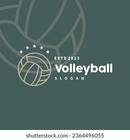 Volleyball Logo, Sport Simple Design, Illustration Template Vector