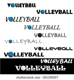 Volleyball logo for the team and the cup. vector illustration