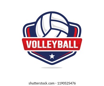 Volleyball Logo Template Stock Vector (Royalty Free) 1190525743