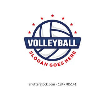 Volleyball logo template
