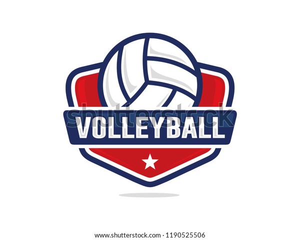 Volleyball Logo Template Stock Vector (Royalty Free) 1190525506 ...