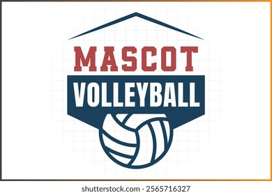 Volleyball Logo Template Custom Sports Monogram