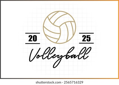 Volleyball Logo Template Custom Sports Monogram