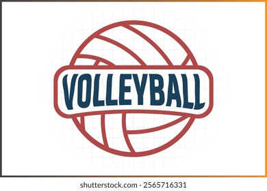 Volleyball Logo Template Custom Sports Monogram