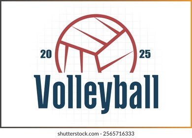 Volleyball Logo Template Custom Sports Monogram