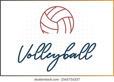 Volleyball Logo Template Custom Sports Monogram