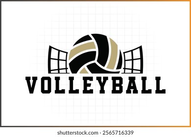 Volleyball Logo Template Custom Sports Monogram