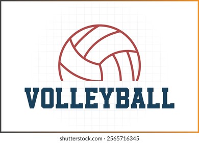 Volleyball Logo Template Custom Sports Monogram