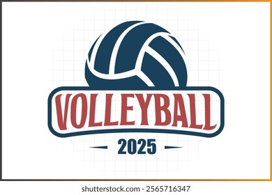 Volleyball Logo Template Custom Sports Monogram