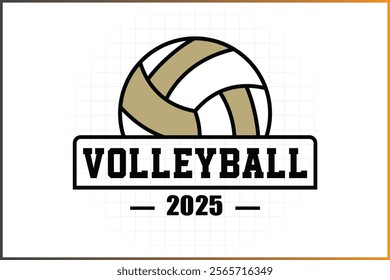 Volleyball Logo Template Custom Sports Monogram