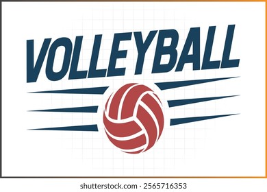 Volleyball Logo Template Custom Sports Monogram