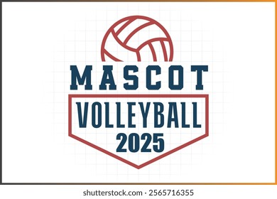 Volleyball Logo Template Custom Sports Monogram