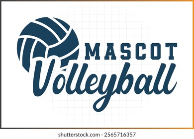 Volleyball Logo Template Custom Sports Monogram