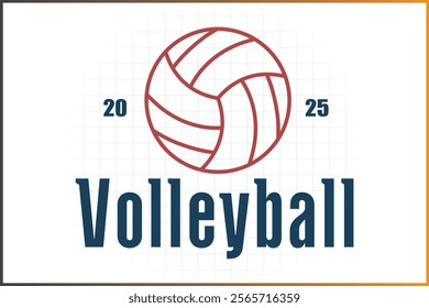 Volleyball Logo Template Custom Sports Monogram