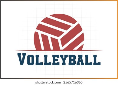 Volleyball Logo Template Custom Sports Monogram