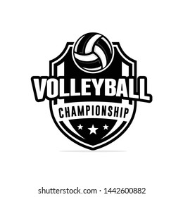 Volleyball Logo Template Vector Illustration Stock Vector (Royalty Free ...