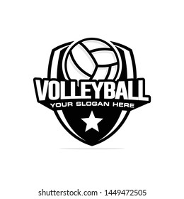 Volleyball Logo Template Vector Illustration Stock Vector (Royalty Free ...