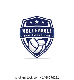 Volleyball logo template vector illustration